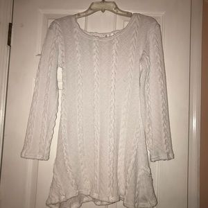 White juniors knit dress